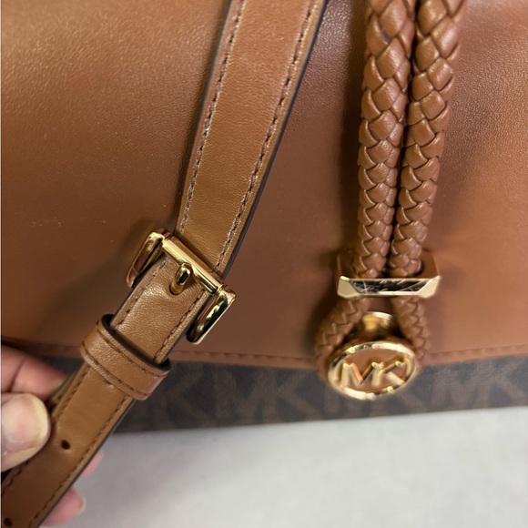 Michael Kors Brown Crossbody Bag with Monogram Print Great condition - Picture 3 of 13